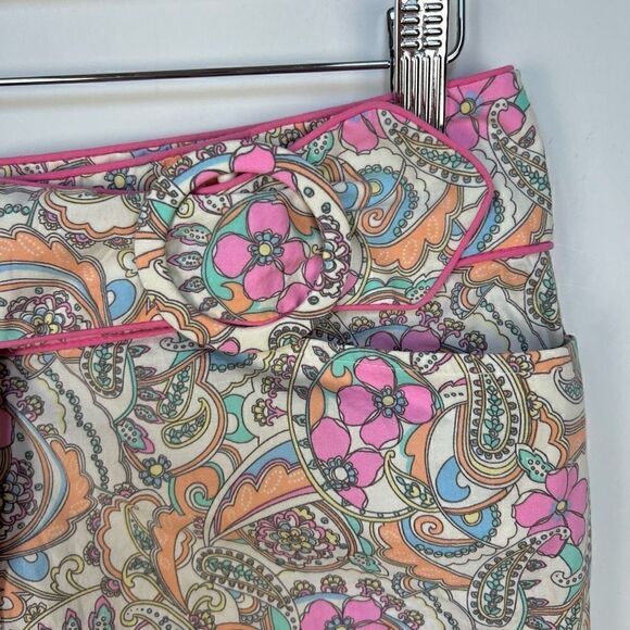 Vintage Y2K Nanette Lepore Retro Pants Wide Leg Flare Flower Power Hippie size 4 - Picture 4 of 8